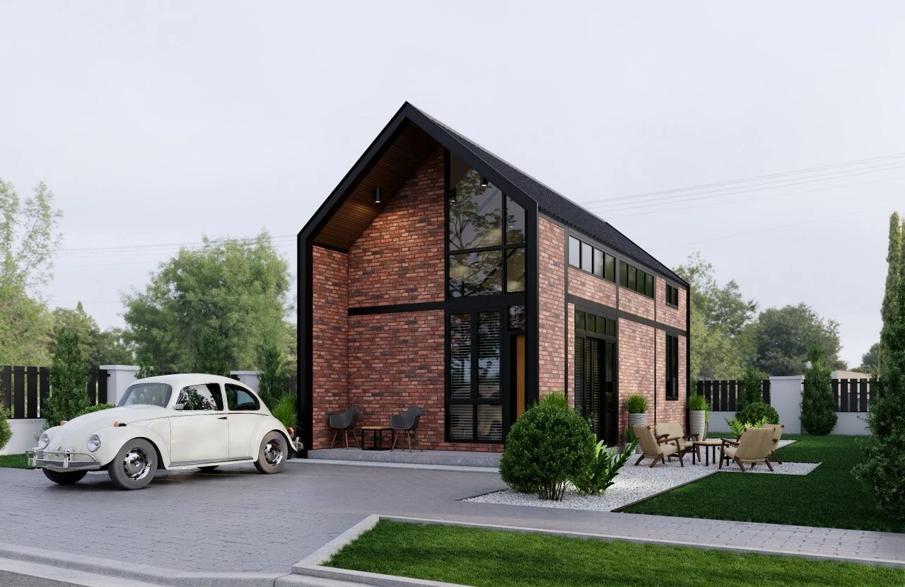 3D Exterior 05 Sudut Fasad Bata Merah